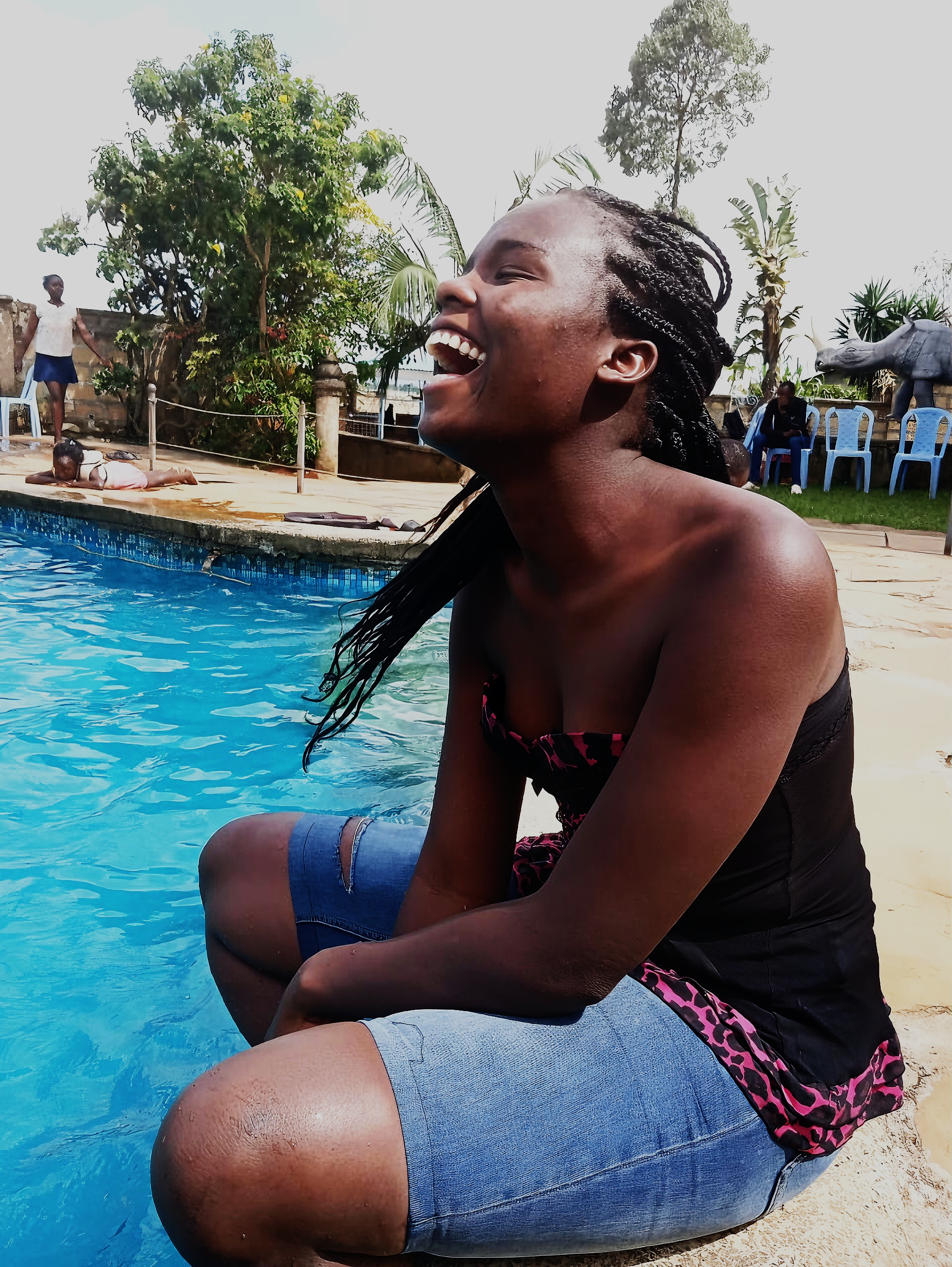 Couple laughing together