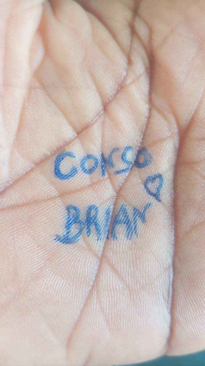 Couple holding hands